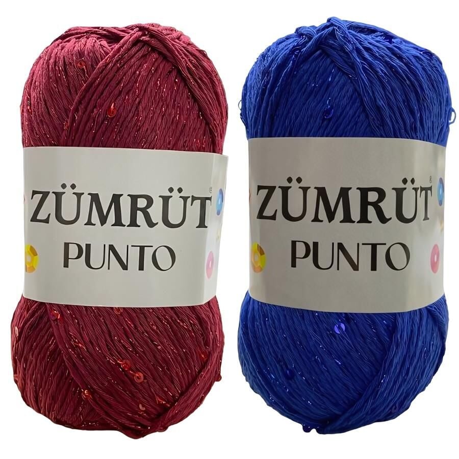 Zümrüt Punto Simli Pullu Koton Cotton El Örgü İpi 100 gr