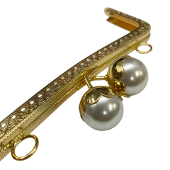 İncili Metal Çanta Sapı Bursu 16,5 cm M2