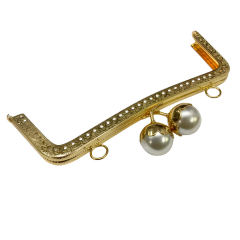 İncili Metal Çanta Sapı Bursu 16,5 cm M2