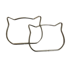 Metal Kedi Model Çanta Sapı catx3