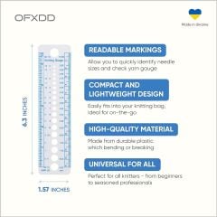 Şiş Ölçer-Örgü Şişleri Ölçme Cetveli