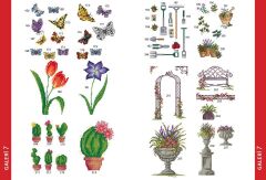 Tuva Kanaviçe Motif Serisi 1 Bahçe ve Çiçekler