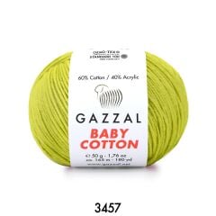 Gazzal Baby Cotton Amigurumi 50gr - Örgü İpi 3457 Fıstık Yeşili