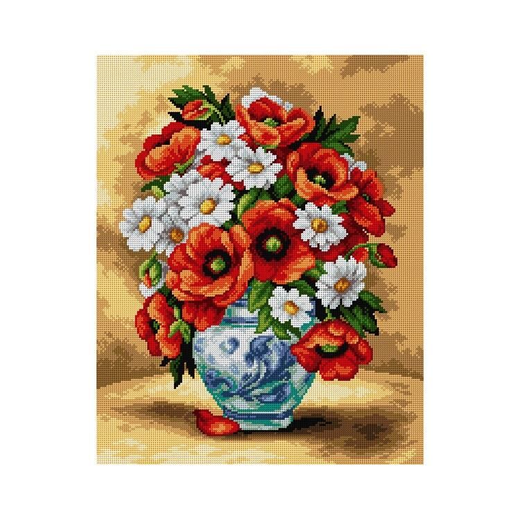 Orchidea Baskılı Goblen Vazoda Çiçekler 2520 40*50 cm