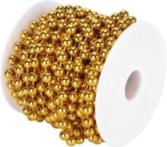 Sıralı Yuvarlak Deliksiz Plastik İnci 8 mm 9 metre