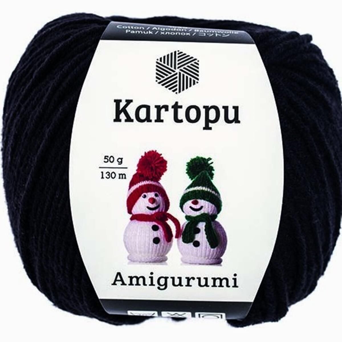 Kartopu Amigurumi Pamuk Cotton EL Örgü İpi K940 Siyah