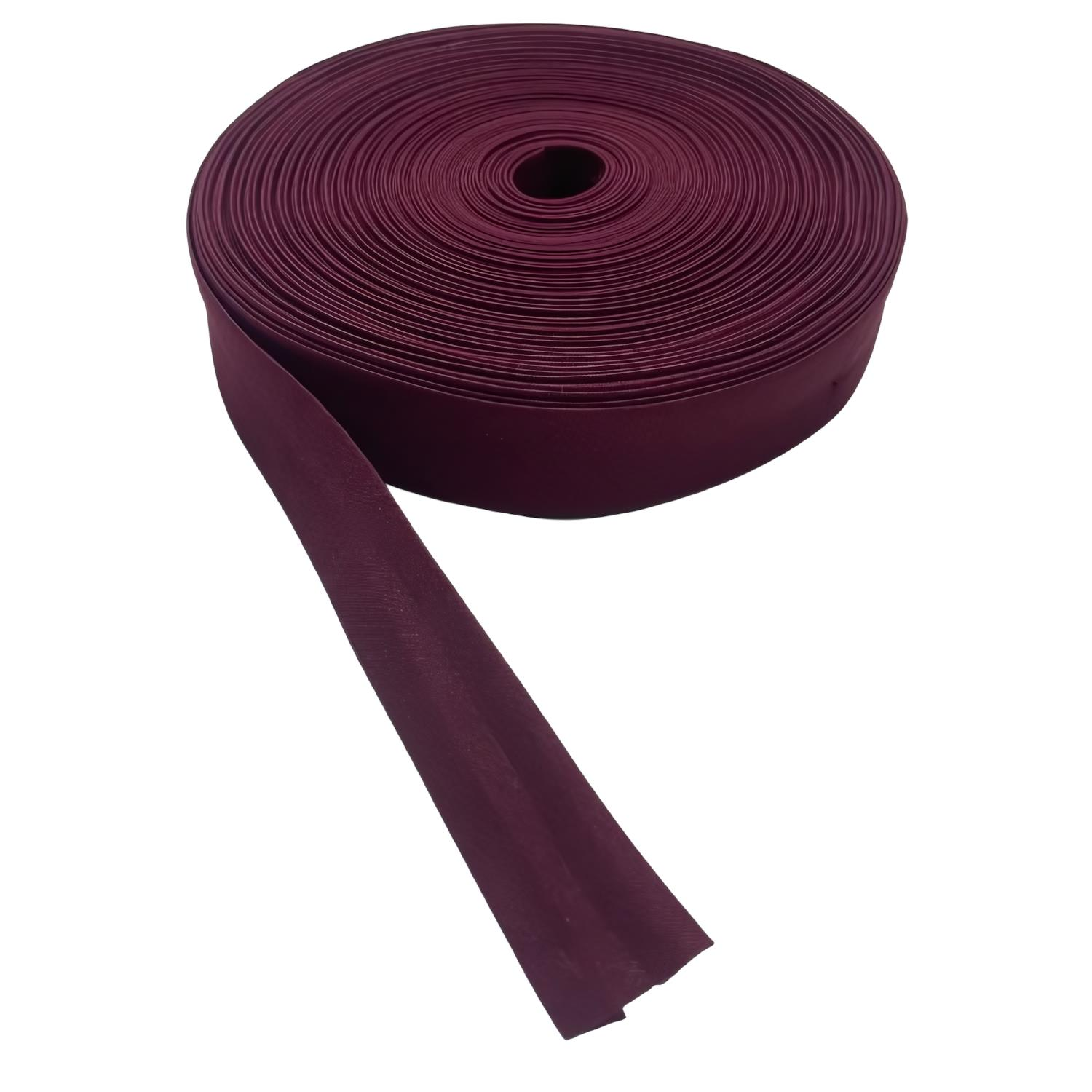 Şık Cotton Koton Katlı Biye 2 cm 25 mt 077 Bordo