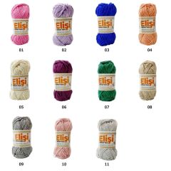 Elişi Cotton Yarn Amigurumi Punch El Örgü İpliği 25 gr