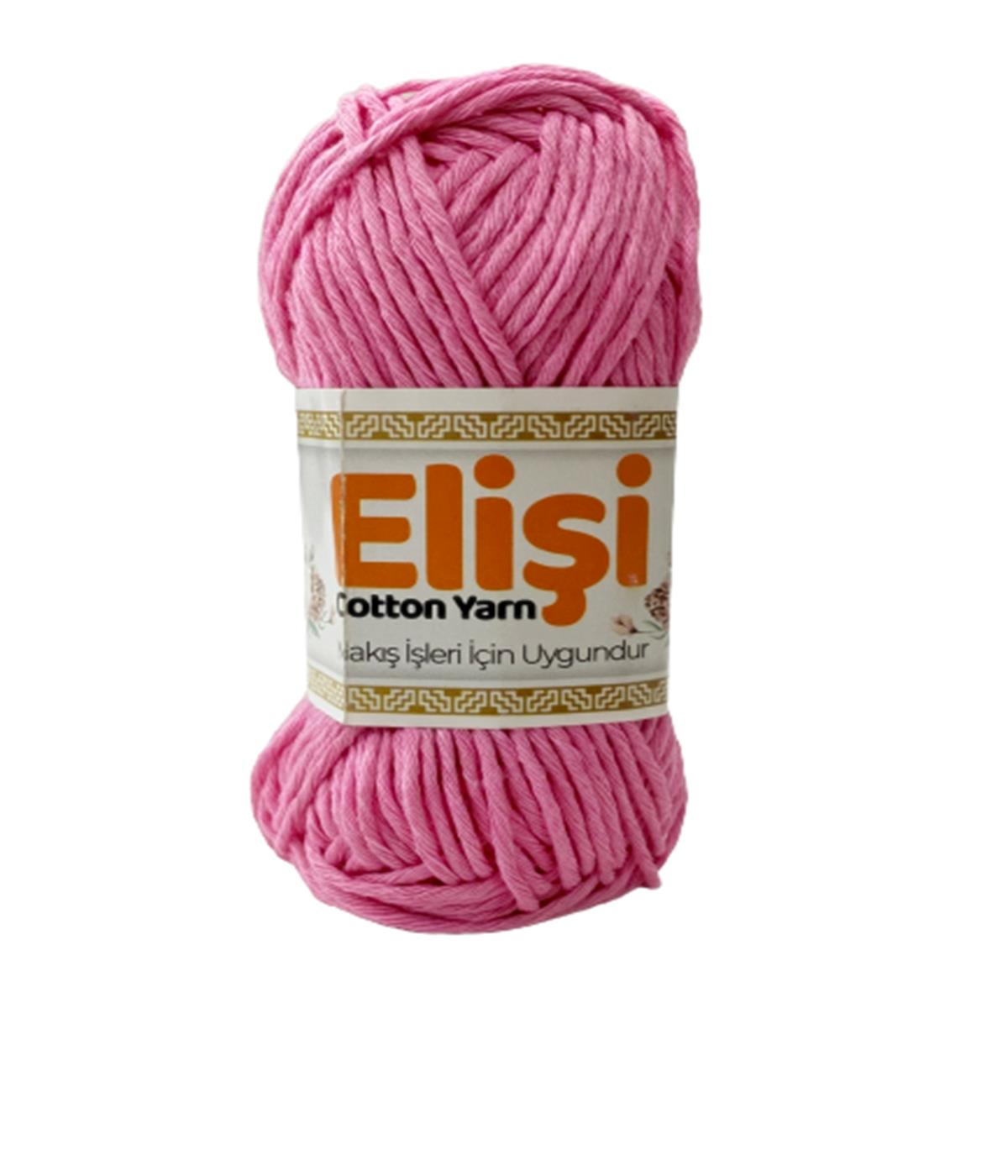 Elişi Cotton Yarn Amigurumi Punch El Örgü İpliği 25 gr 01 Pembe