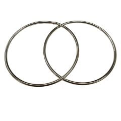 Yuvarlak Metal Çanta Sapı 13 cm CC2 03 Gümüş