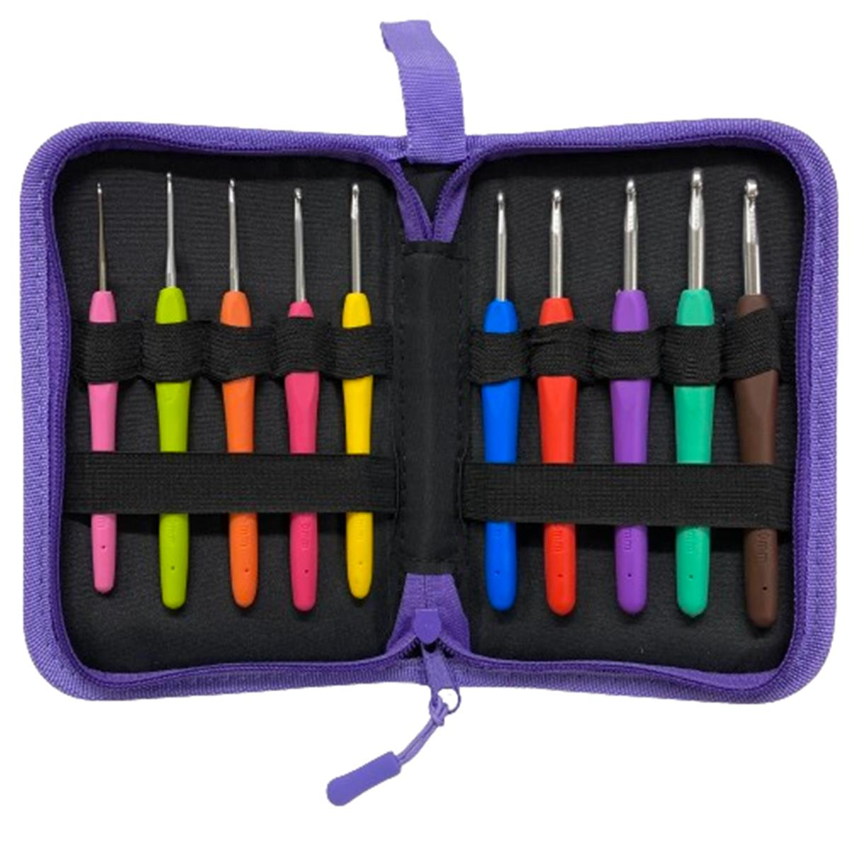 Elegant Çantalı Ergonomik Silikon Tığ Seti FW2