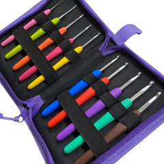 Elegant Çantalı Ergonomik Silikon Tığ Seti FW2