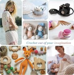 Elegant Blue Çantalı Ergonomik Silikon Tığ Seti FW3