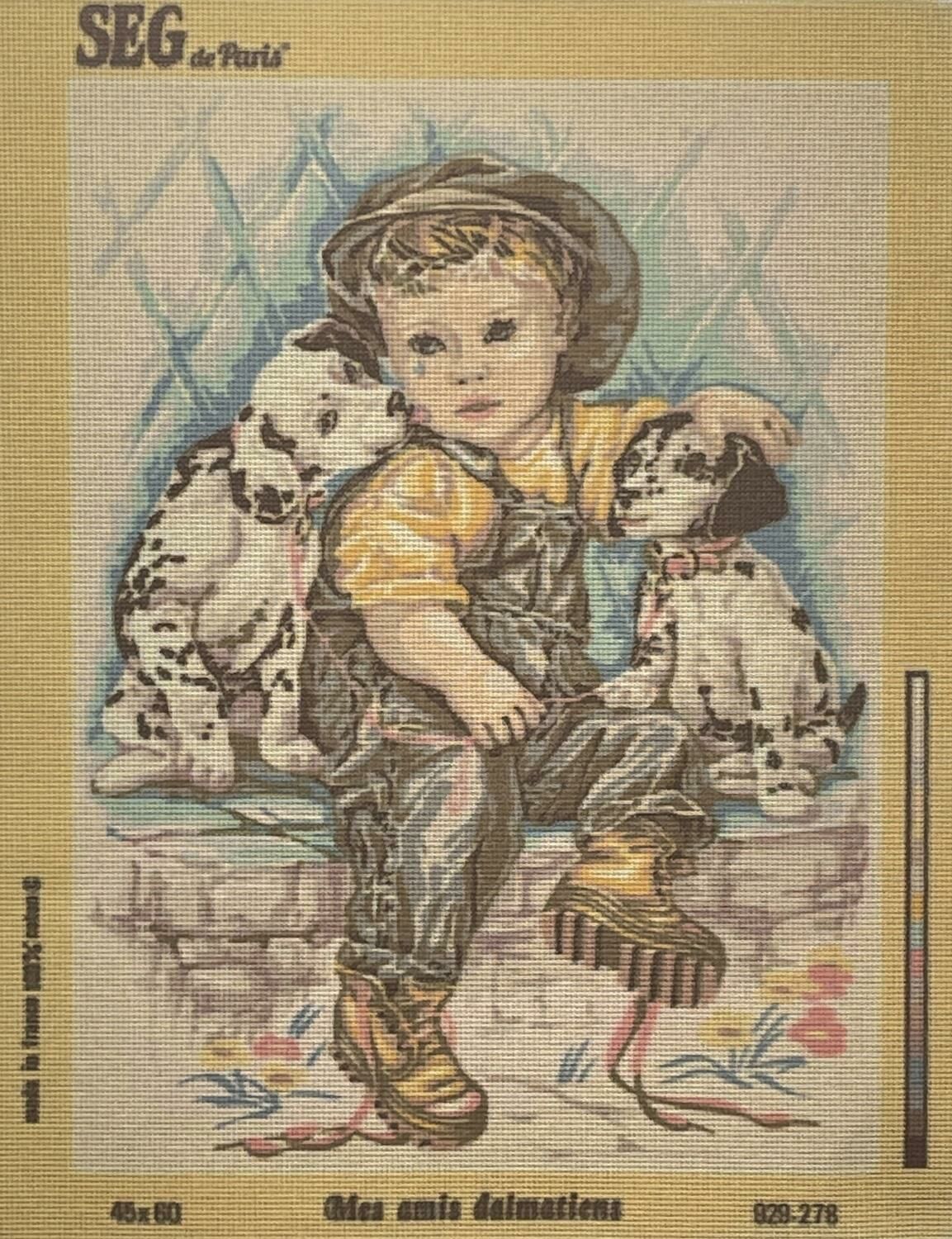 Seg Baskılı Goblen 929 278 Mes Amis Dalmatiens 45x60cm Tablo Pano