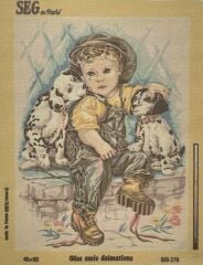Seg Baskılı Goblen 929 278 Mes Amis Dalmatiens 45x60cm Tablo Pano