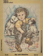Seg Baskılı Goblen 929 278 Mes Amis Dalmatiens 45x60cm Tablo Pano