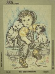 Seg Baskılı Goblen 929 278 Mes Amis Dalmatiens 45x60cm Tablo Pano