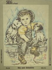 Seg Baskılı Goblen 929 278 Mes Amis Dalmatiens 45x60cm Tablo Pano