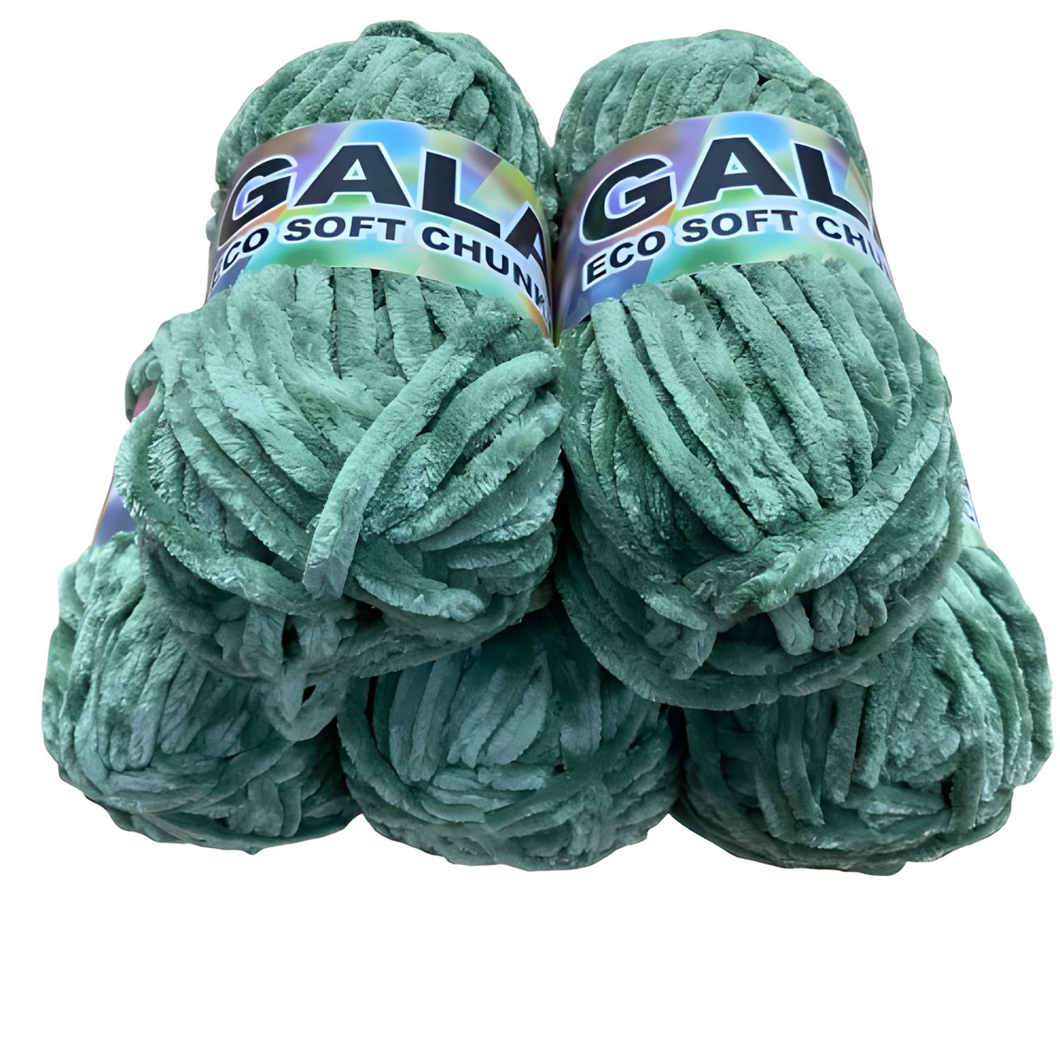 Gala Eco Soft Kadife Örgü İpi 5'li Set 500 gr 12 Yosun