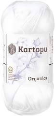 Kartopu Organica ve Prints Amigurumi Pamuk Cotton El Örgü İpi K019 Krem