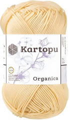 Kartopu Organica ve Prints Amigurumi Pamuk Cotton El Örgü İpi K019 Krem