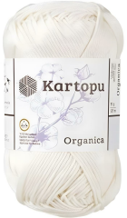 Kartopu Organica ve Prints Amigurumi Pamuk Cotton El Örgü İpi K019 Krem