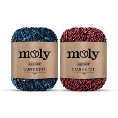 Moly Confetti Konfeti Kağıt El Örgü İpi 50 gr