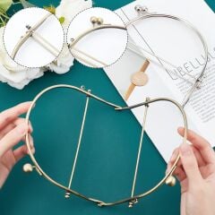 Metal Çanta Sapı Bursu Öpücük Klipsli 16 cm ALT1416