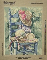 Margot Baskılı Goblen 133 3278 La Chaise Aux Chapeaux 50x65cm Tablo Pano