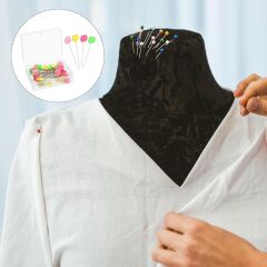 Uzun Toplu İğne Motif Başlı 50 adet 1dksg04 Top İnci Beyaz