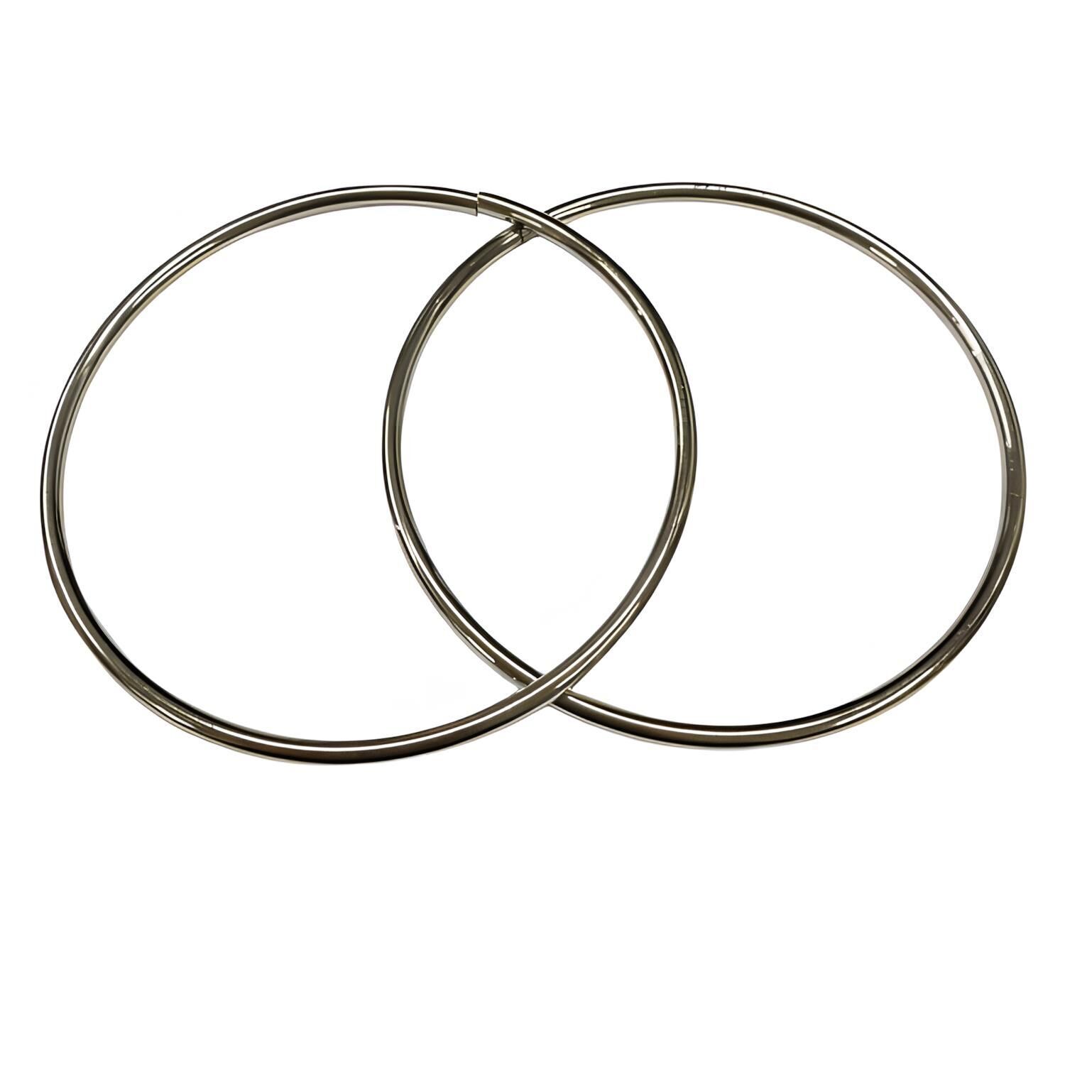 Yuvarlak Metal Çanta Sapı 13 cm CC2 03 Gümüş