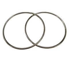 Yuvarlak Metal Çanta Sapı 13 cm CC2 03 Gümüş