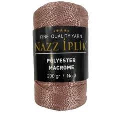 Nazz Polyester Makrome El Örgü İpi 200 gr 56 Parlak Kahve
