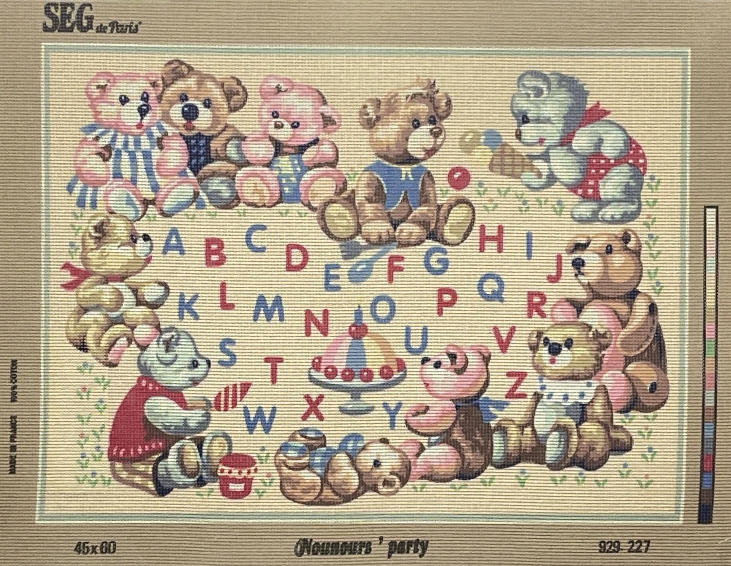 Seg Baskılı Goblen 929 227 Nounours Party 45x60cm Tablo Pano