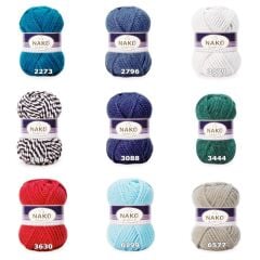 Nako Spaghetti El Örgü İpliği 100 gr 3088 Lacivert