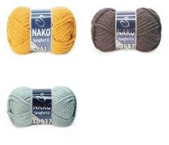 Nako Spaghetti El Örgü İpliği 100 gr 3088 Lacivert