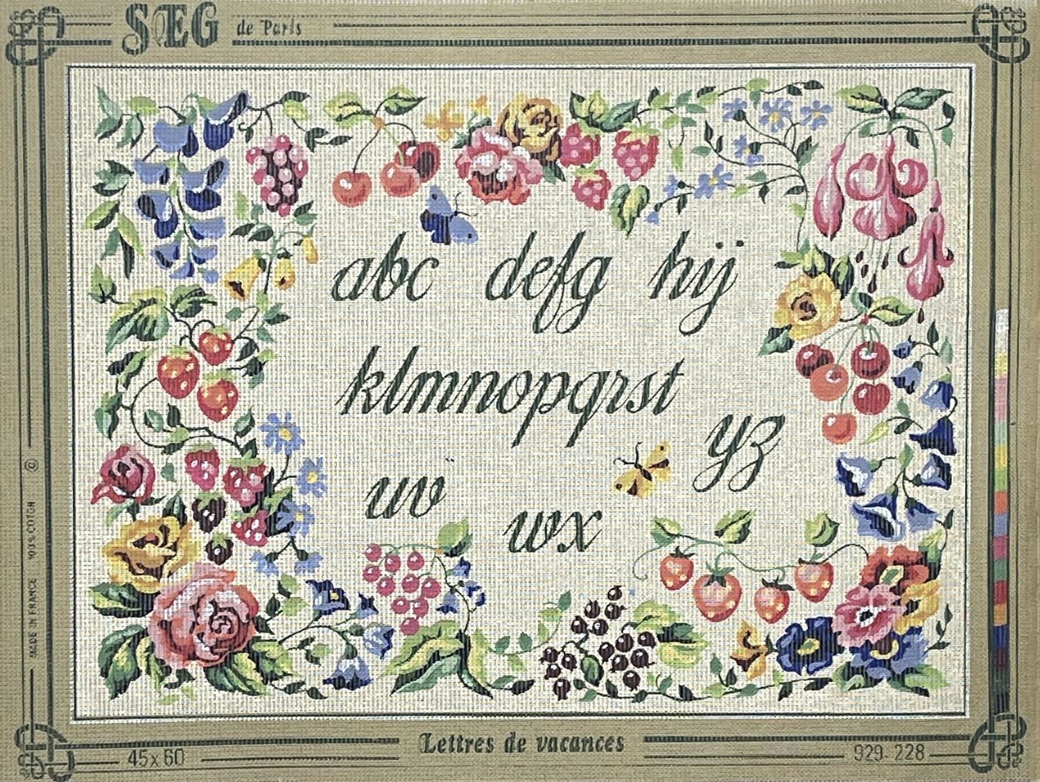 Seg Baskılı Goblen 929 228 Letters De Vacances 45x60cm Tablo Pano