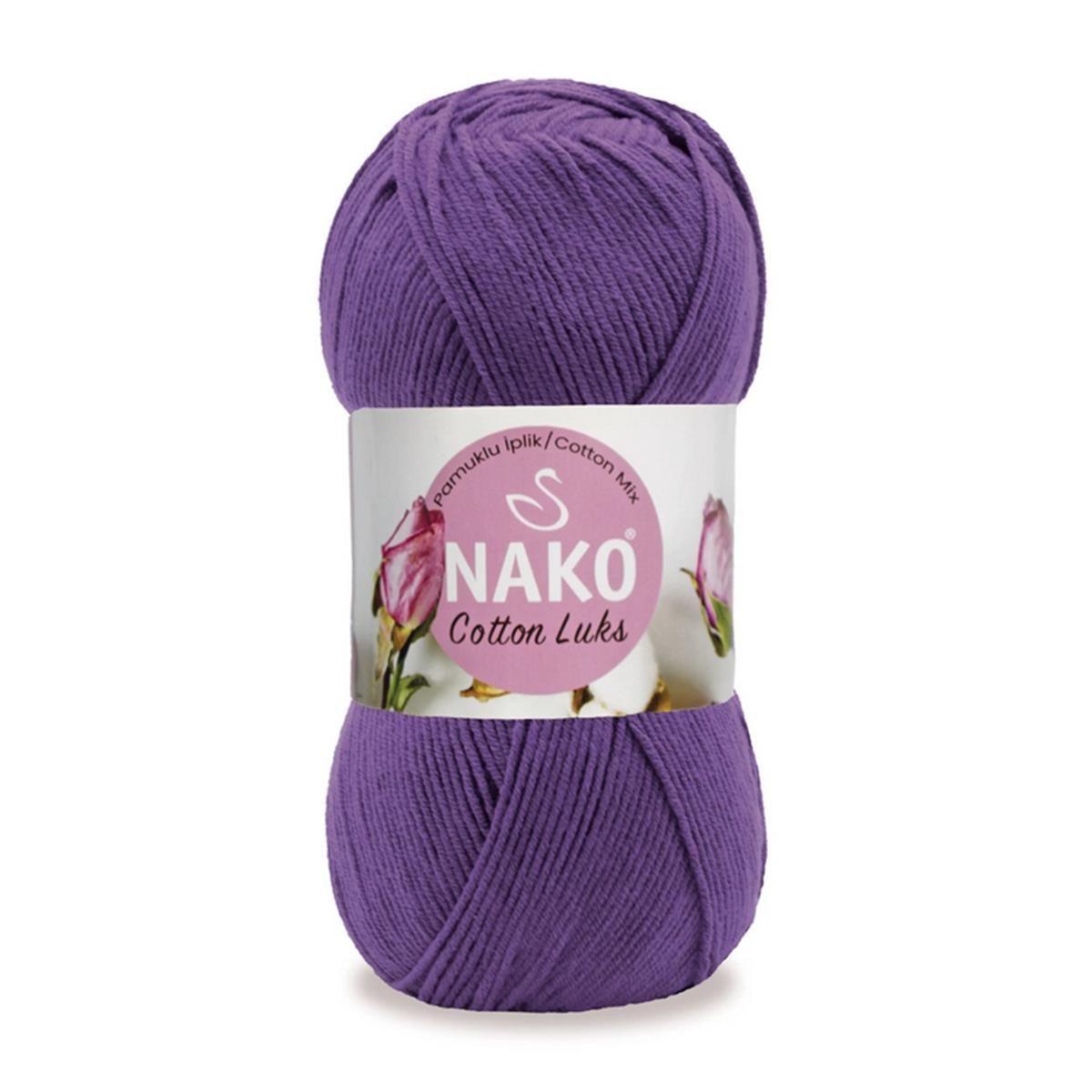 Nako Cotton Luks El Örgü İpliği 100 gr 97559 Mor