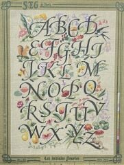 Seg Baskılı Goblen 929 233 Krem Les İnitiales Fleuries 45x60cm Tablo Pano