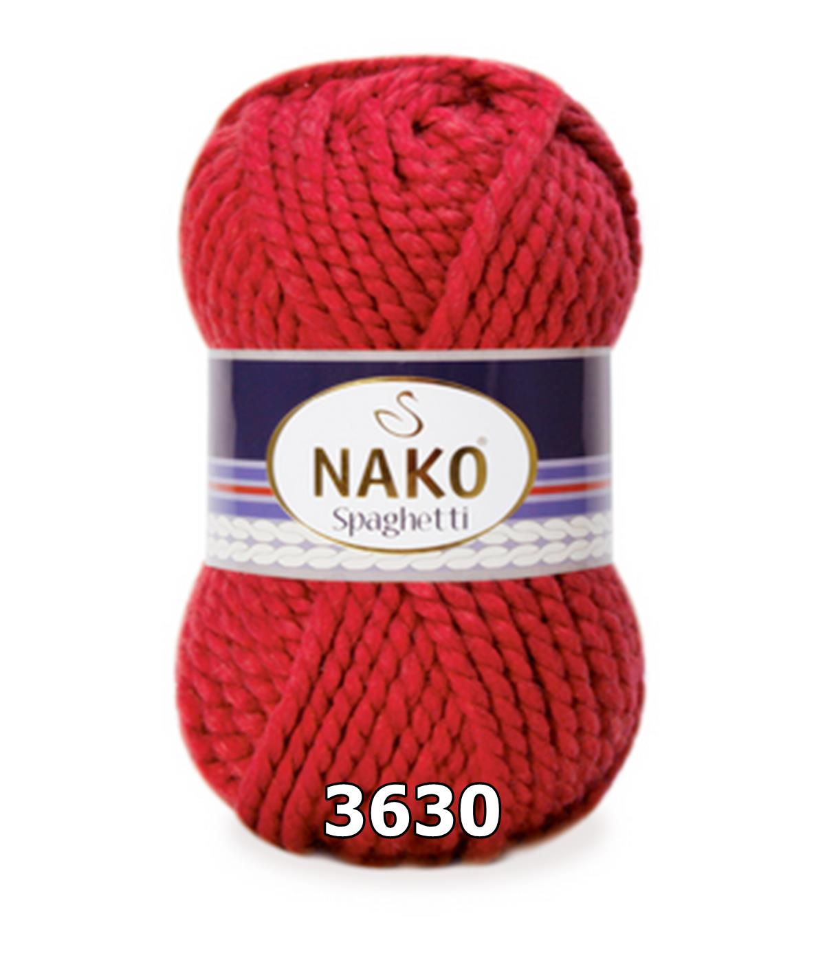 Nako Spaghetti El Örgü İpliği 100 gr 3630 Vişne Çürüğü