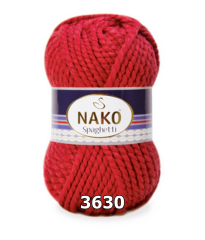 Nako Spaghetti El Örgü İpliği 100 gr 3630 Vişne Çürüğü