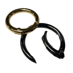 Metal Yaylı Papağan Çanta Halkası-Klips 1 Çift