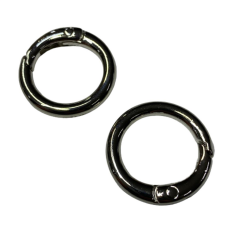 Metal Yaylı Papağan Çanta Halkası-Klips 1 Çift Antrasit 2,5 cm