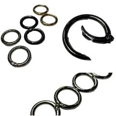 Metal Yaylı Papağan Çanta Halkası-Klips 1 Çift