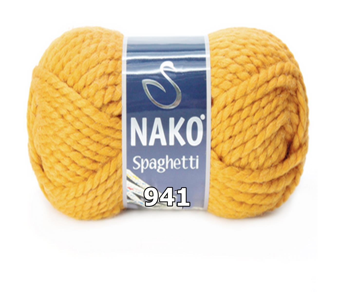 Nako Spaghetti El Örgü İpliği 100 gr 941 Hardal