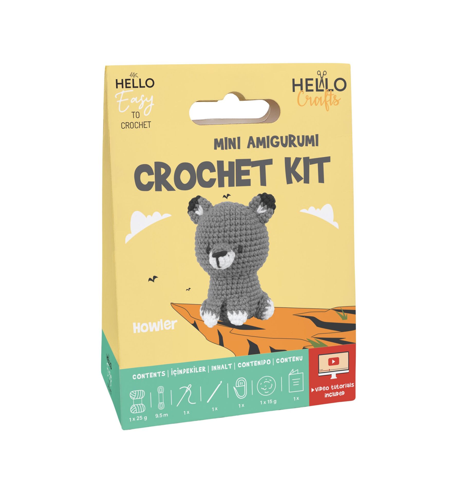 Hello Mini Amigurumi Crochet Kit Hawler HCx103