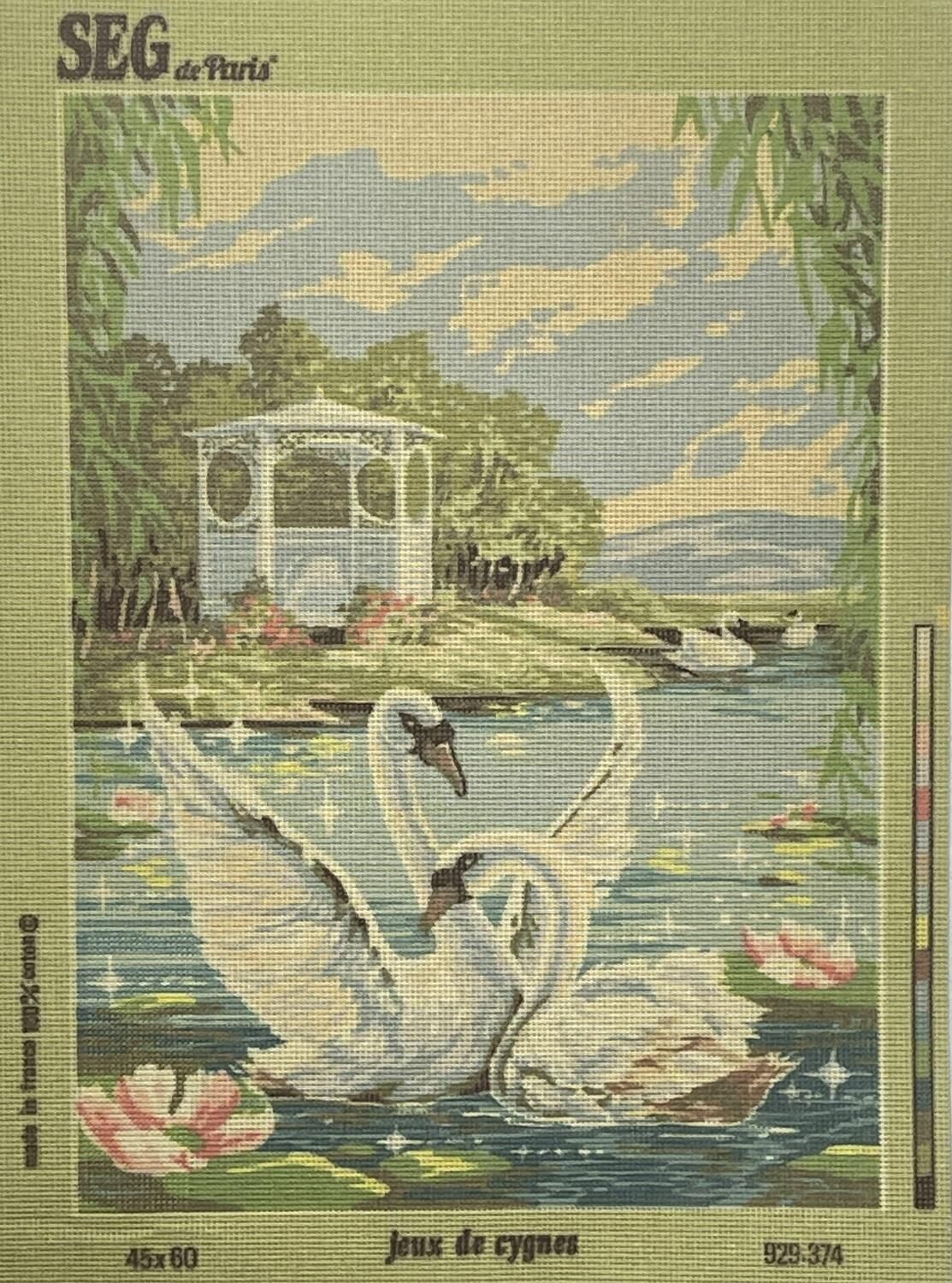 Seg Baskılı Goblen 929 374 Jeux De Cygnes 45x60cm Tablo Pano