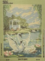 Seg Baskılı Goblen 929 374 Jeux De Cygnes 45x60cm Tablo Pano