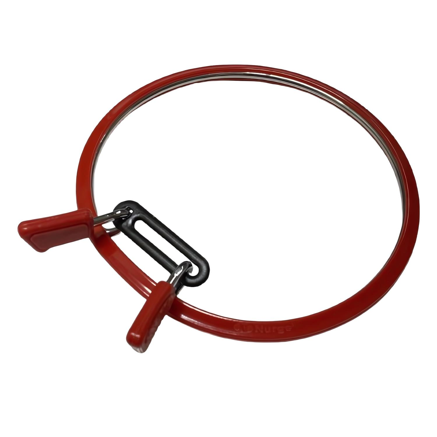 Nurge Metal Kasnak Yaylı Mandallı Nakış Kasnağı 12,6 cm Kırmızı