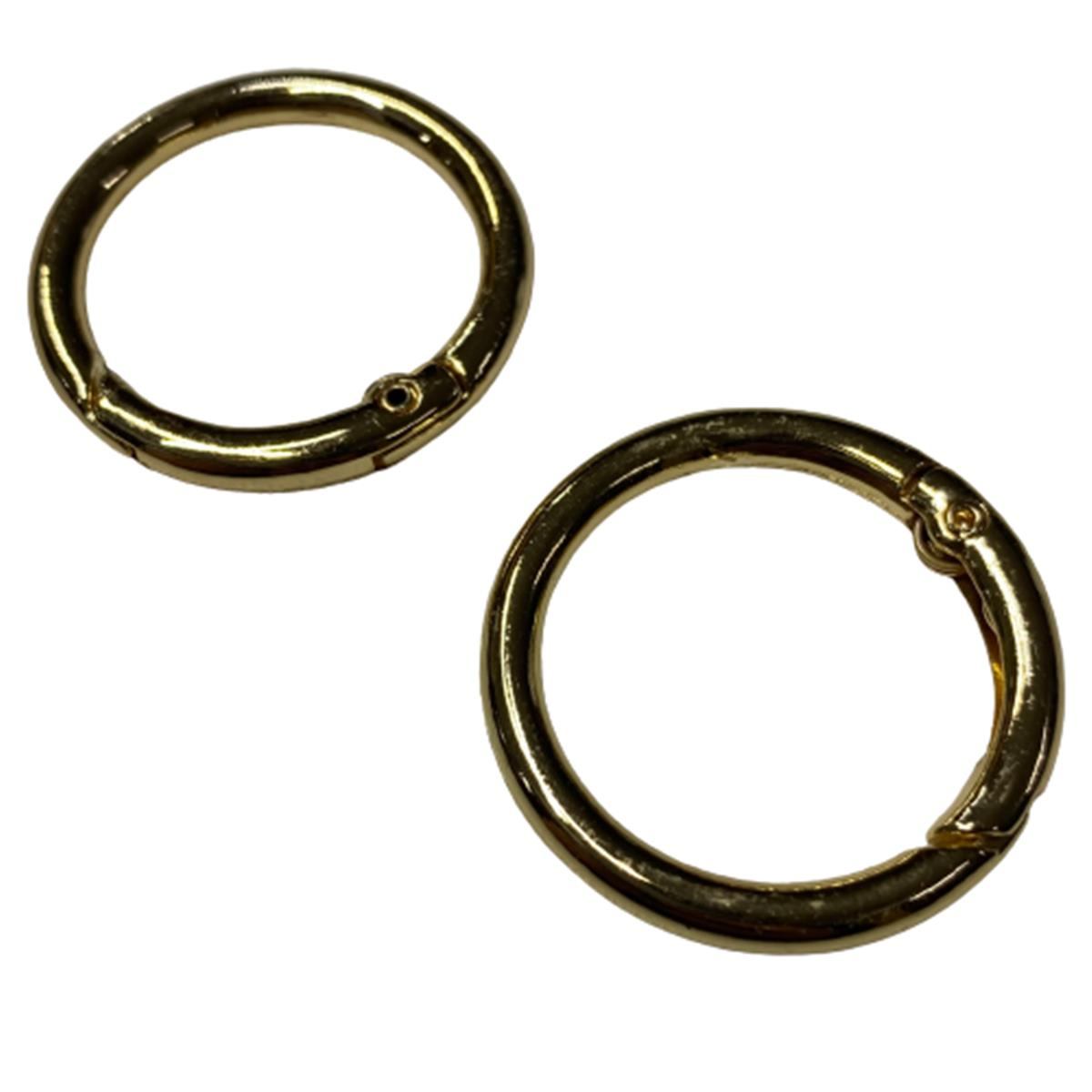 Metal Yaylı Papağan Çanta Halkası-Klips 1 Çift Altın 3 cm